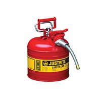 AccuFlow 7220120 Type II Safety Can, 2 gal, 9-1/2 in Dia x 13-1/4 in H, Steel, Red