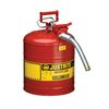 AccuFlow 7250130 Type II Safety Can, 5 gal, 11-3/4 in Dia x 17-1/2 in H, Steel, Red
