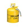 AccuFlow 7250230 Type II Safety Can, 5 gal, 11-3/4 in Dia x 17-1/2 in H, Steel, Yellow