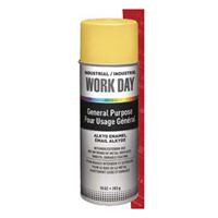 Krylon WORK DAY A04402007 Enamel Spray Paint, 10 fl-oz, Liquid, Black, 9 to 13 sq-ft, 12 min Curing