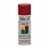 Krylon WORK DAY A04404007 Enamel Spray Paint, 10 fl-oz, Liquid, Red, 9 to 13 sq-ft, 12 min Curing