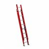 Louisville FE3200 Multi-Section Extension Ladder, 16 ft OAL, 300 lb Load, 12 in Adjustable Increments, Fiberglass