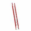 Louisville FE3220 D-Rung Type IA Extension Ladder, 20 ft OAL, ANSI Code: A14.5, 300 lb Load, Fiberglass, 12 in Adjustable Increments