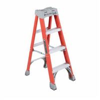 Louisville FS1500 Non-Conductive, Weather Resistant Step Ladder, 4 ft Ladder, 300 lb Load, A14.5, Type IA, Fiberglass