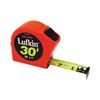 Lufkin 1000 High Visibility Measuring Tape, 1 in W x 30 ft L Blade, Steel, Imperial