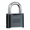 Master Lock 178BLK Combination, Resettable Safety Padlock, Keyless, 5/16 in Shackle, Lever Locking, Black