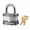 Master Lock 1KA-2002 Commercial Grade Non-Rekeyable Safety Padlock, Keyed Alike, 5/16 in Shackle, 4-Pin Tumbler Locking