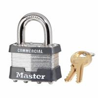 Master Lock 1KA-2402 Commercial Grade Non-Rekeyable Safety Padlock, Keyed Alike, 5/16 in Shackle, 4-Pin Tumbler Locking