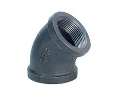 ANV L4B .750 - Anvil® 0810023606 45 deg Pipe Elbow, 3/4 in Nominal, 150 lb, Malleable Iron, Black Oxide, Import