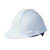 Honeywell Peak Front Brim Hard Hat, White, 4-Point Plastic Pinlock Suspension, High Density Polyethylene, Class E