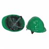 Honeywell Peak Front Brim Hard Hat, Dark Green, 4-Point Plastic Pinlock Suspension, High Density Polyethylene, Class E