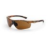 CrossFire AR3 Safety Glasses, One Size Fits All, Hardcoat HD Brown Lens, Ultralight Woodland Brown Camo Frame