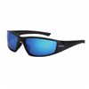 CrossFire 23226 Polarized Protective Glasses, HD Blue Mirror Lens, Full Matte Black Frame