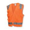 Radians SV7O M Economy Type R Safety Vest, M, Hi-Viz Orange, Polyester Mesh, Class 2