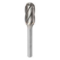 SGS Pro SC Universal Solid Carbide Burr, Cylindrical, 1/2 in Dia x 1 in L, 2-3/4 in OAL, SC-5NF Single Cut/Tooth