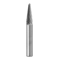 SGS Pro SL Universal Solid Carbide Burr, Tapered, 1/4 in Dia x 5/8 in L, 2 in OAL