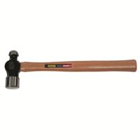 Ball Pein Hammer, Straight Hickory Handle, 16 in, High Carbon Steel 32 oz Head