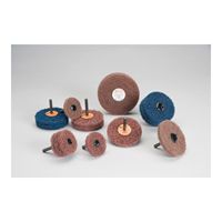 Standard Abrasives 880475 High Strength Buff and Blend Wheel, 3 in Dia, 1/4 in, 2 Plys