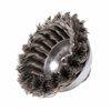 Weiler 13156 Single Row Cup Brush, 3-1/2 in Dia, 5/8-11 UNC, 0.023 in Steel Knotted Standard Twist Wire