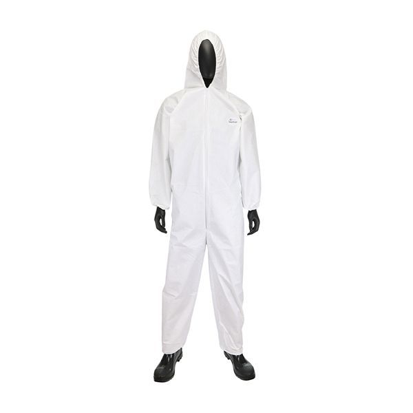 West Chester PosiWear BA 3606 Breathable Advantage Chemical Resistant Disposable Coverall, 3XL, 31-1/2 in Chest, White