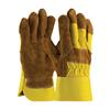 West Chester 558Y Industrial Leather Palm Gloves, L, Russet Split Cowhide Leather Palm, Yellow/Brown