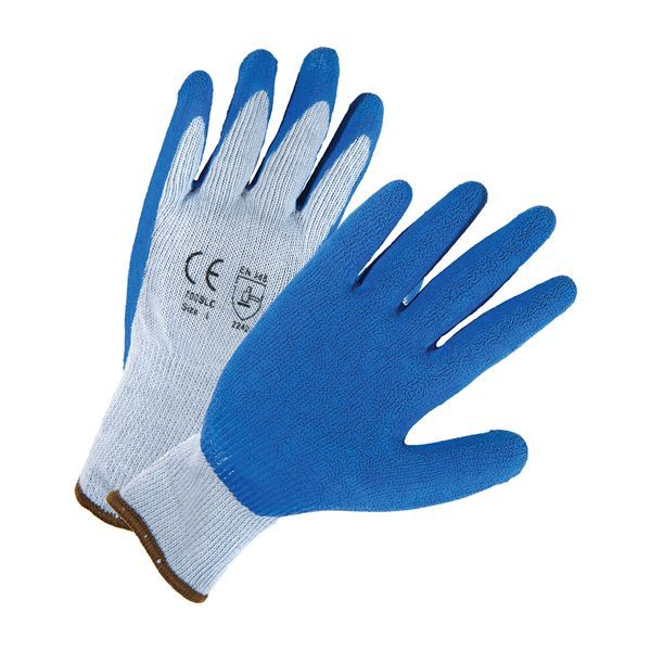 PosiGrip 700SLC Unlined Cut-Resistant Gloves, M, Latex Palm, Blue/Gray, Seamless, Polycotton