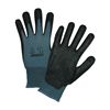 West Chester PosiGrip 715SBP Dotted Palm Machine Washable Unlined Coated Gloves, L, Bi-Polymer Palm, Black/Gray