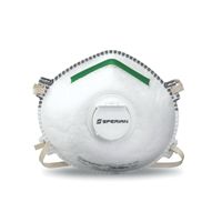 North by Honeywell SAF-T-FIT Plus Light Weight Particulate Respirator With Green Boomerang Nose Seal and Valve, M/L