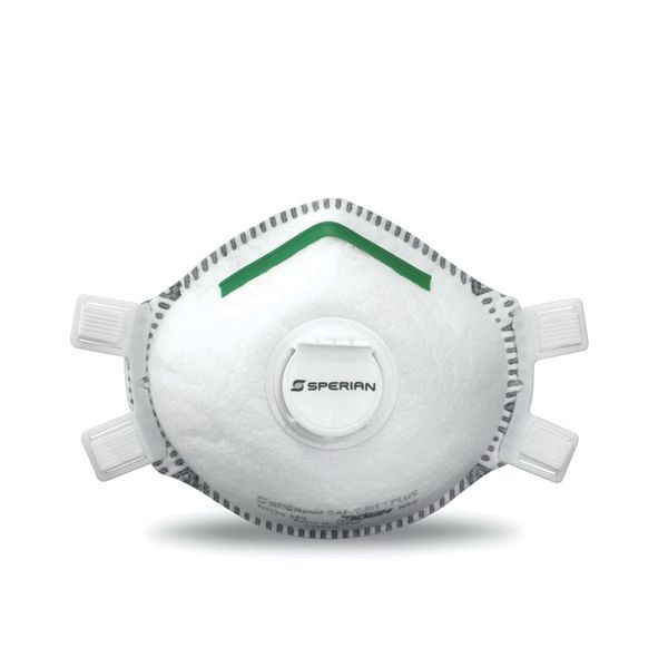 North by Honeywell SAF-T-FIT Light Weight Particulate Respirator With Green Noseclip and Valve, M/L, N99, 99%, White