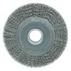 Weiler 03210 Wide Face Wire Wheel Brush, 10 in Dia x 2 in W, 2 in, 0.02 in Crimped Wire