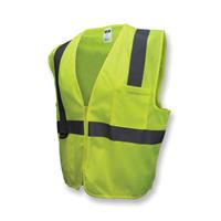 Radians SV2ZGM-5X Safety Vest, 5XL, Silver Stripe, Hi-Viz Green, Polyester Mesh, Class 2
