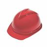 MSA V-Gard? 500 Vented Cap, 6-1/2 to 8 Fits Hat Size, Red Color, Polyethylene Material
