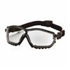 Pyramex V2G Protective Goggles, Universal, Framed Black Frame, Anti-Fog, Scratch-Resistant Clear Lens