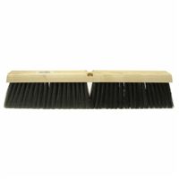 Vortec Pro 25234 Threaded Tip Push Broom, 18 in OAL, 3 in Trim, Medium, Dark Gray/Black