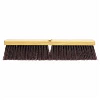 Weiler 42026 Threaded Tip Push Broom, 24 in OAL, 3-1/4 in Trim, Maroon Polypropylene Bristle