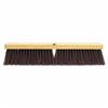 Weiler 42026 Threaded Tip Push Broom, 24 in OAL, 3-1/4 in Trim, Maroon Polypropylene Bristle