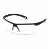 Pyramex Ever-Lite Safety Glasses, Universal, Anti-Fog/Anti-Static/Scratch Resistant Clear Lens, Half Black Frame