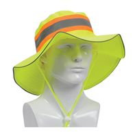 PIP 350-RANGER High Visibility Two-Tone Ranger Hat, Universal, 100% Polyester, Hi-Viz Lime Yellow