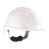 JSP Evolution 6151V Deluxe Standard Brim Vented Hard Hat, 20-7/8 to 25 in, White, 6-Point Polyester Suspension, HDPE