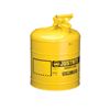 Justrite Type 1 Safety Can, 5 gal, 11-3/4 in (Dia) x 16-7/8 in (H), Steel