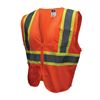Radians SV22-2ZOM-2X Economy Type R Safety Vest, 2XL, Zipper Closure, Hi-Viz Orange, 100% Polyester Mesh