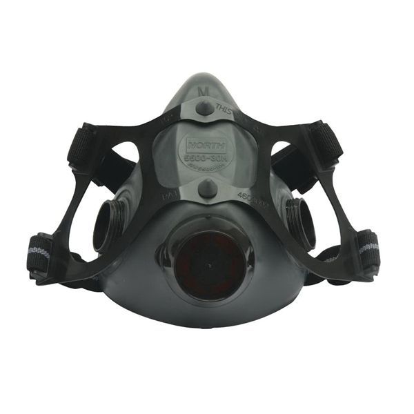 Honeywell North 5500 Series Half Mask Respirator Without Filter, L, Light Gray