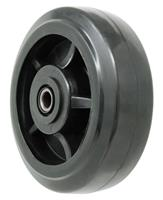 DUR NR60JB84 - Durable USA NR Rubber On Nylon Wheel, 550 lbs (Load), 6 in (Dia) x 2 in (W), Black