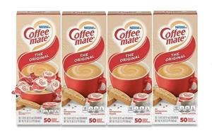 LAG NES35110CT** - Coffee-mate Liquid Coffee Creamer, Original, 0.38 oz Mini Cups, 50/Box, 4 Boxes/Carton, 200 Total/Carton