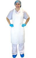 SAF MDP-46W-I - The Safety Zone® DAP10-28X46-WH White Polyethylene Aprons on a Wicket